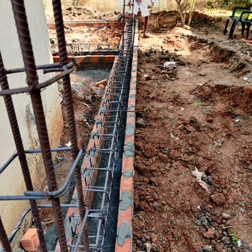 Bricks in Footing Plinth